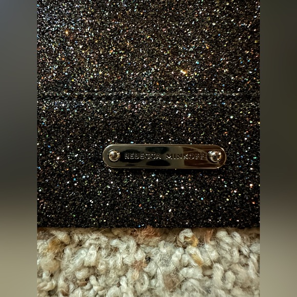 Rebecca Minkoff Glitter Leo Saffiano Leather Envelope Clutch Bag Wallet NWT - Picture 7 of 7